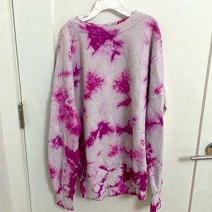 NWOT AQUA Pink Tie Dye Sweatshirt